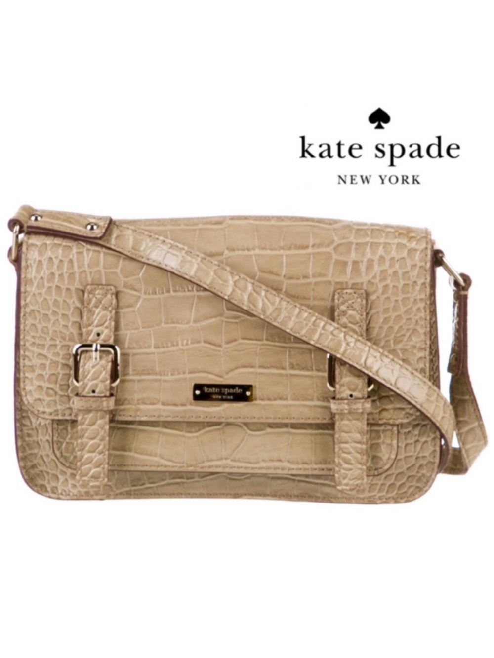 kate spade Essex Scout Cambridge Embossed Leather Messenger Crossbody PXRU2798